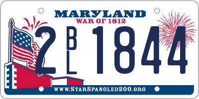 MD license plate 2BL1844