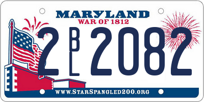MD license plate 2BL2082