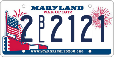 MD license plate 2BL2121