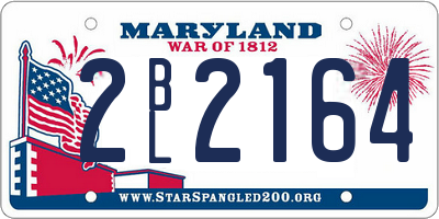 MD license plate 2BL2164