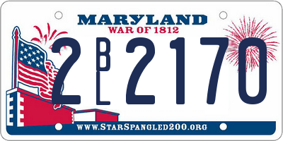 MD license plate 2BL2170