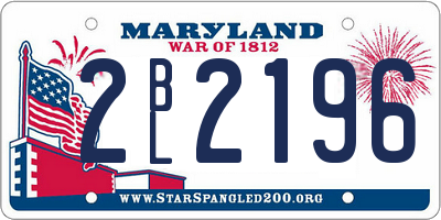 MD license plate 2BL2196