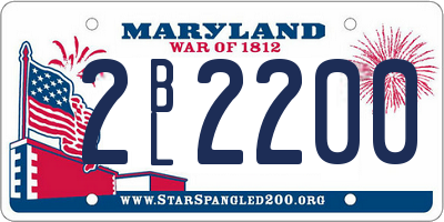 MD license plate 2BL2200
