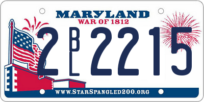 MD license plate 2BL2215