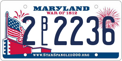 MD license plate 2BL2236