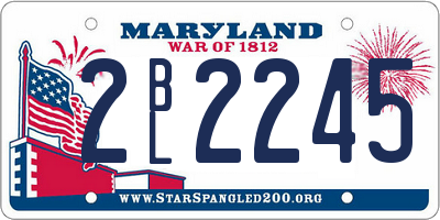 MD license plate 2BL2245