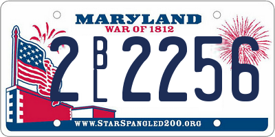 MD license plate 2BL2256