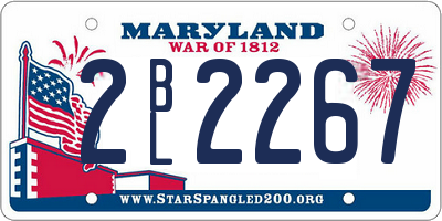 MD license plate 2BL2267