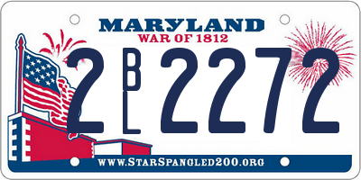 MD license plate 2BL2272