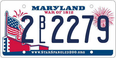 MD license plate 2BL2279