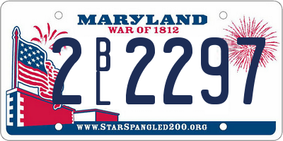 MD license plate 2BL2297