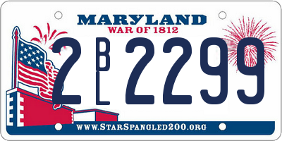MD license plate 2BL2299