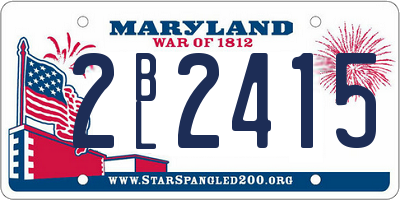 MD license plate 2BL2415