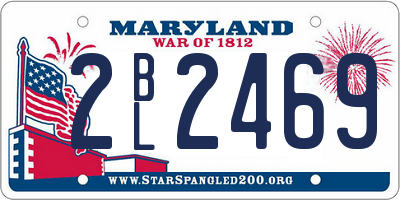 MD license plate 2BL2469