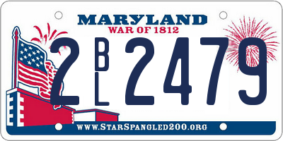 MD license plate 2BL2479