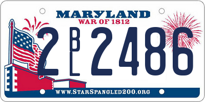 MD license plate 2BL2486