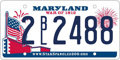 MD license plate 2BL2488