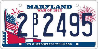 MD license plate 2BL2495