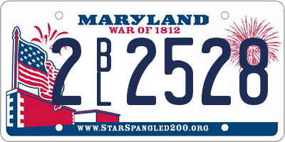 MD license plate 2BL2528