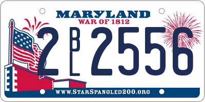 MD license plate 2BL2556