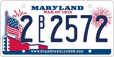 MD license plate 2BL2572