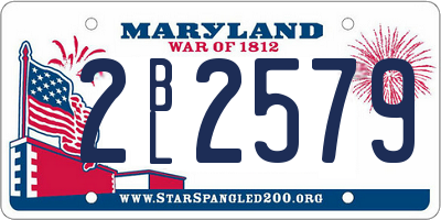 MD license plate 2BL2579