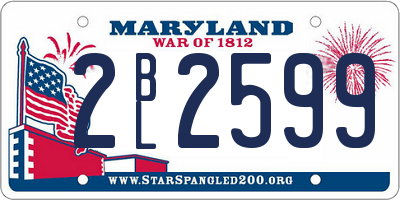 MD license plate 2BL2599