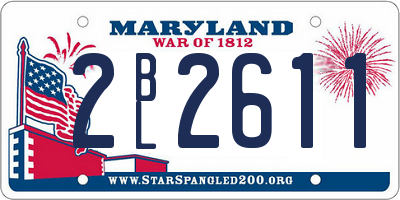 MD license plate 2BL2611