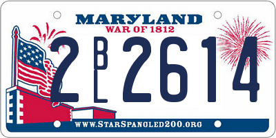 MD license plate 2BL2614