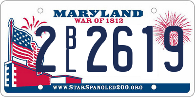 MD license plate 2BL2619