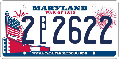 MD license plate 2BL2622