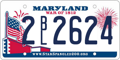 MD license plate 2BL2624