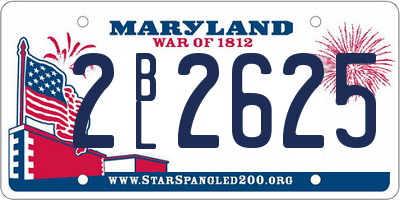 MD license plate 2BL2625