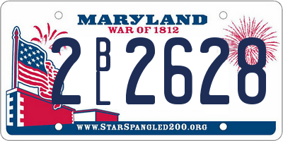 MD license plate 2BL2628