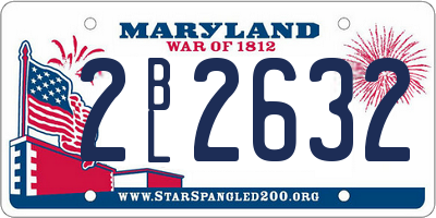 MD license plate 2BL2632