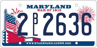 MD license plate 2BL2636