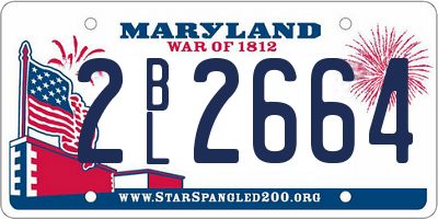 MD license plate 2BL2664