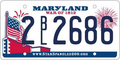 MD license plate 2BL2686