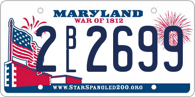 MD license plate 2BL2699