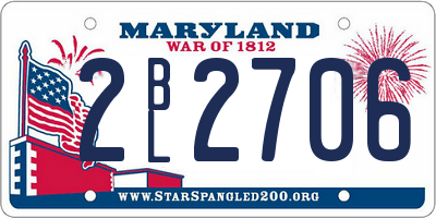 MD license plate 2BL2706