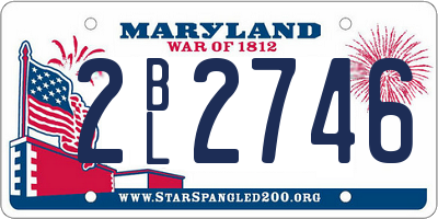 MD license plate 2BL2746
