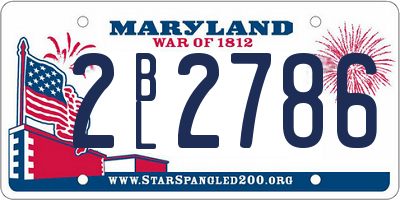 MD license plate 2BL2786