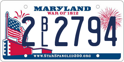 MD license plate 2BL2794