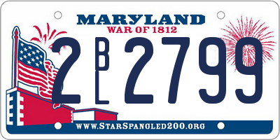 MD license plate 2BL2799