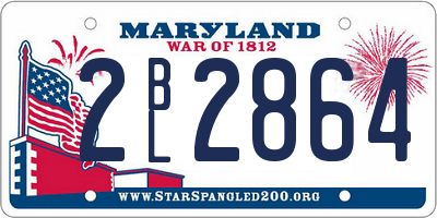 MD license plate 2BL2864