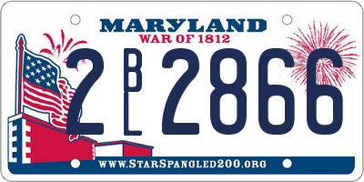 MD license plate 2BL2866