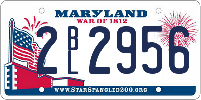 MD license plate 2BL2956