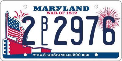 MD license plate 2BL2976