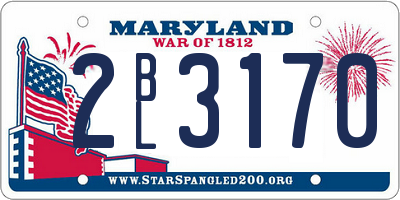 MD license plate 2BL3170