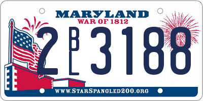 MD license plate 2BL3188